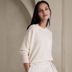 Banana Republic Caro 100% Cashmere Cropped Pullover Sweater Size XS